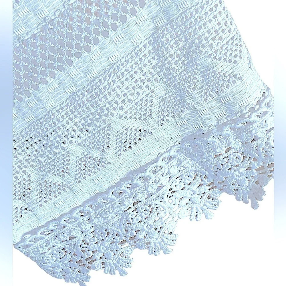 CLUB Z COLLECTION Crochet Beach Dress Coverup White Woman’s Plus Size 1X New